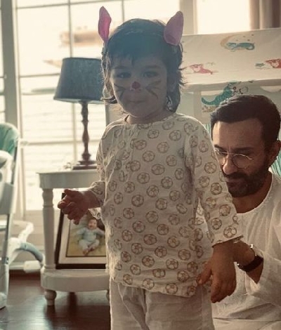 Kareena posts pictures of her 'Easter bunnies' Taimur, Saif.