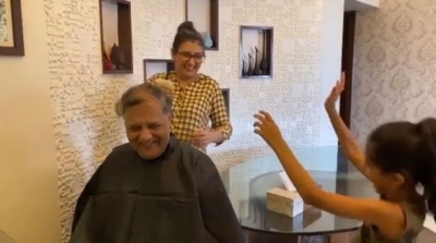 Juhi Parmar has a makeshift salon at home.