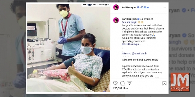 Kartik Aaryan shares 1st COVID survivor's post on blood plasma donation