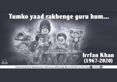 Rishi Kapoor, Irrfan Khan now have Amul ad tributes.