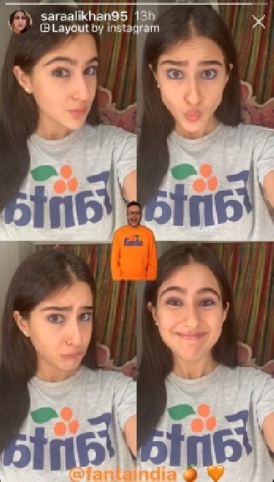 Sara Ali Khan shares photo collage of funny faces.