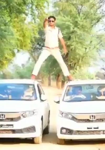 MP Cop penalised after his video imitating Ajay DevgnÃƒÂƒÃ‚Â¢ÃƒÂ‚Ã‚Â€ÃƒÂ‚Ã‚Â™s stunt goes viral.