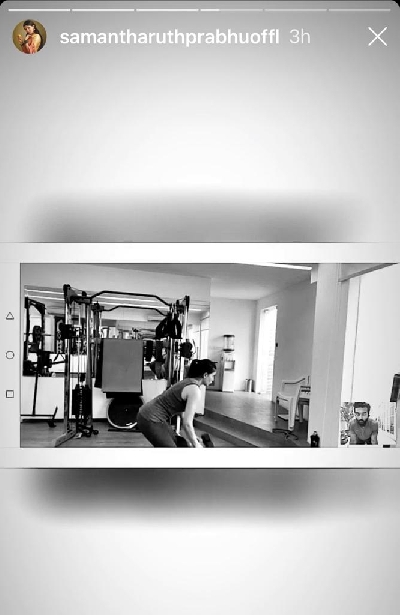 Lockdown diaries: Samantha Akkineni sweats it out at home.