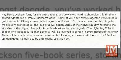 Percy Jackson series in the works