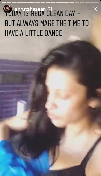 Shruti Haasan has a 'mega clean day'.