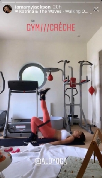 Amy Jackson exercises with her son Andreas in new post.
