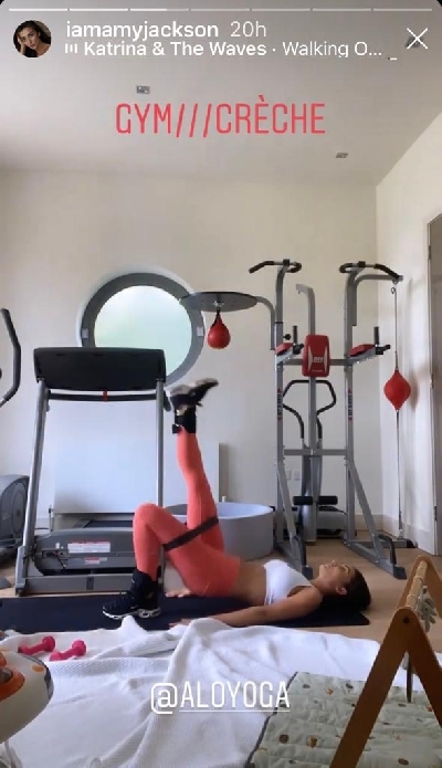 Amy Jackson exercises with her son Andreas in new post.