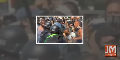 Kendrick Sampson hit by rubber bullet at LA protest