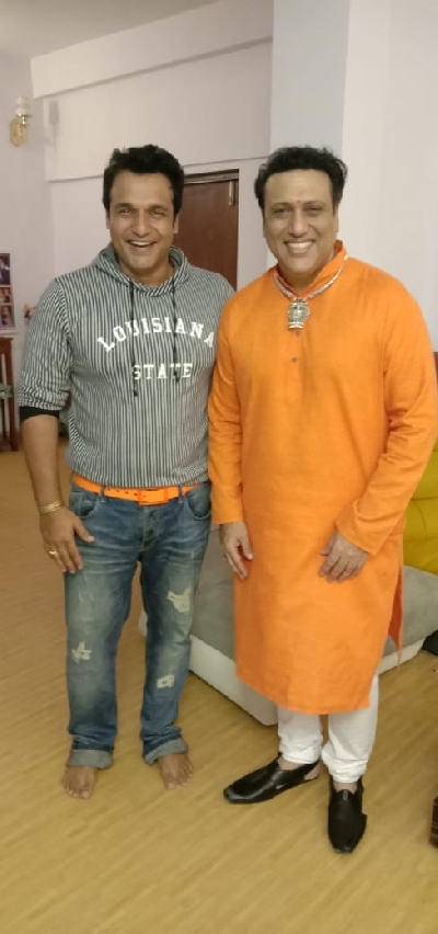 Govinda's nephew actor-singer Vinay Anand sang 'Hare Krishna, Hare Rama'.