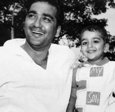 Sanjay shares childhood pic on dad Sunil Dutt's 91st birth anniversary.