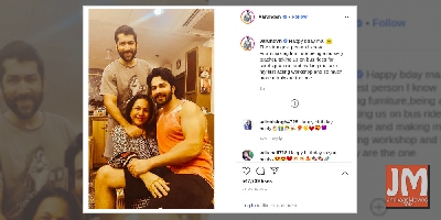 Varun Dhawan throws mini-bash on mom's birthday