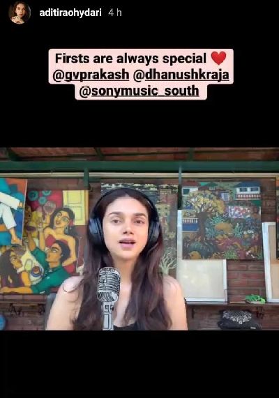 Aditi Rao Hydari on singing Tamil song: Firsts are always special.