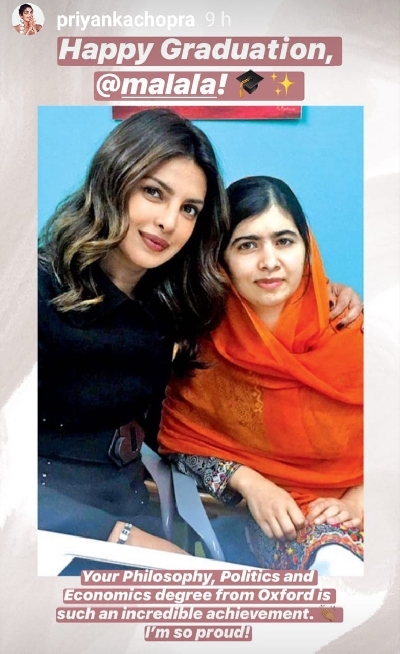 Priyanka Chopra tells Malala.