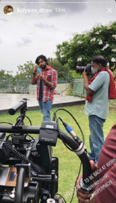Kalyaan Dhev: Happy to be the first to start shoot in our industry.