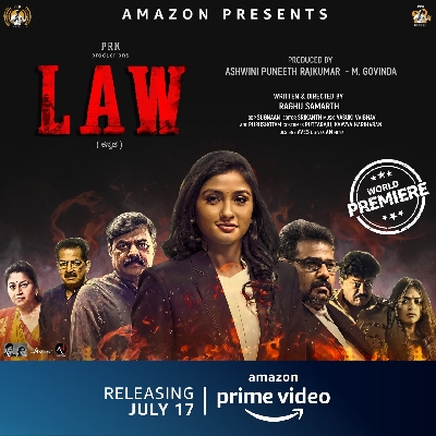 "Law", the first Kannada direct-to-service release of Amazon Prime Video, will premiere on July 17, 2020!.