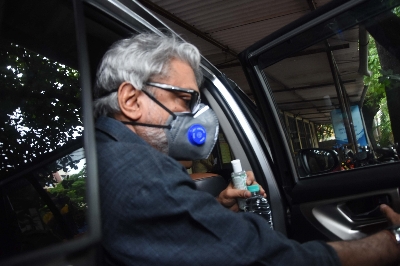 Mumbai: Filmmaker Sanjay Leela Bhansali arrives at the Bandra Police Station to record his statement in connection with actor Sushant Singh Rajput's death, in Mumbai on July 6, 2020. As per reports, late actor Sushant was approached by Bhansali for his 2013 film "Goliyon Ki Rasleela: Ram-Leela". However, Sushant could not take up the offer reportedly due to his contract with a production house. Later Ranveer Singh was signed for the role. The female lead was played by Deepika Padukone and the film turned out to be a superhit. (Photo: IANS)