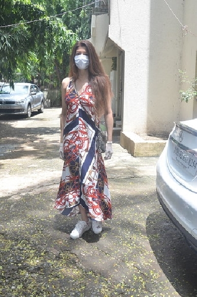 Mumbai: Actress Sangeeta Bijlani seen at a Juhu salon in Mumbai on July 9, 2020. (Photo: IANS)