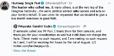 Puri hits back at Priyanka again, reveals identity of caller