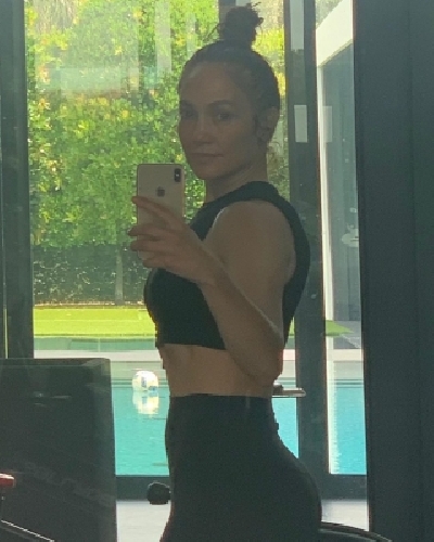 Jennifer Lopez, birthday selfie.
