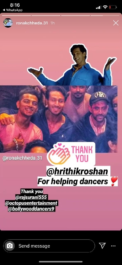 Hrithik Roshan extends a helping hand towards 100 Bollywood dances