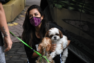 Mumbai: VJ Sophie Chowdhary spotted in Mumbai's Bandra on July 24, 2020. (Photo: IANS)