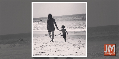 Sunny Leone and her 'little nugget' take a stroll on the beach