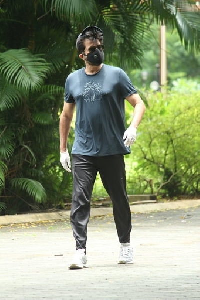 Actor Anil Kapoor seen at Juhu in Mumbai on Aug 3, 2020. (Photo: IANS)
