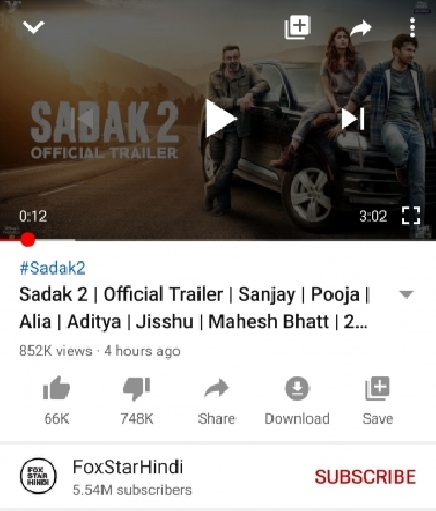 Sushant fans troll Sadak 2 trailer, with apologies to Sanjay Dutt.