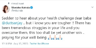 Cancer survivors Manisha Koirala, Yuvraj Singh pen messages for Sanjay Dutt