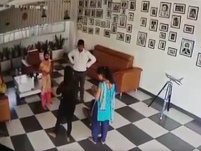 Telugu 'Big Boss' fame Nutan Naidu's wife held for tonsuring Dalit youth.