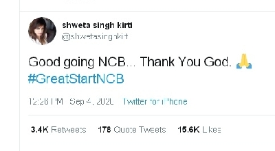 Sushant Singh Rajput's sister: Great start NCB.