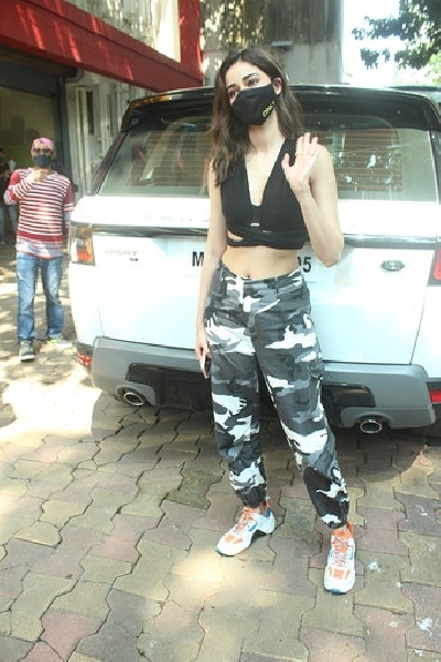 Mumbai: Actress Ananya Pandey seen at Andheri in Mumbai on Sep 4, 2020. (Photo: IANS)