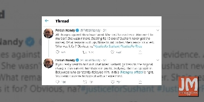 SSR case: Go back to the original charges, says Pritish Nandy