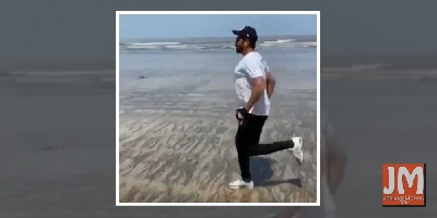 Anil Kapoor turns beach into workout spot