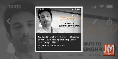 Adhyayan thanks #SSRWarriors for helping his tribute song touch a million hearts