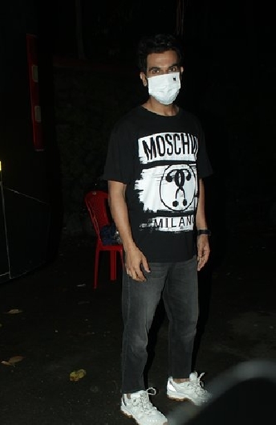 Mumbai: Actor Rajkumar Rao seen at Filmcity in Mumbai's Goregaon, on Sep 16, 2020. (Photo: IANS)