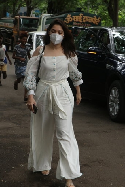 Mumbai: Actress Tamanna Bhatia seen at Madh Island in Mumbai on Sep 16, 2020. (Photo: IANS)