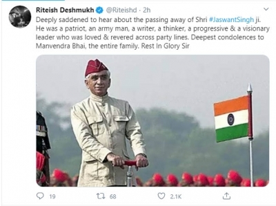 Sanjay Khan, Riteish Deshmukh mourn Jaswant Singh