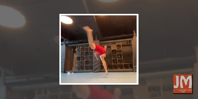 Disha Patani aces butterfly kick, Tiger Shroff is impressed