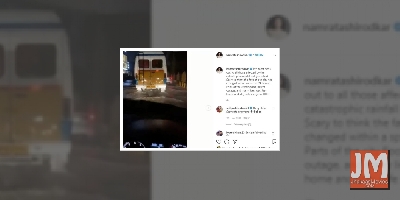 Namrata Shirodkar expresses concern over Hyderabad rains