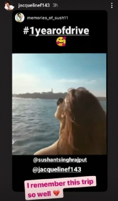 Jacqueline Fernandez remembers Sushant Singh Rajput .