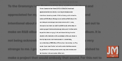 Justin Bieber upset over his Grammy nominations