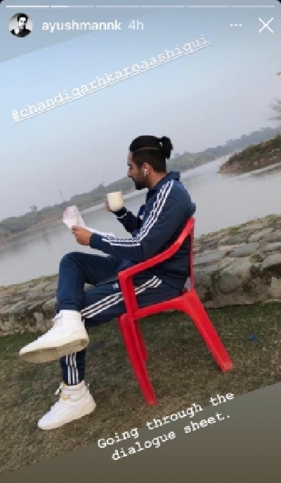 Ayushmann shares snapshot of his look in 