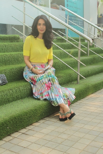 Mumbai: Actress Mallika Sherawat seen at Mumbai's Andheri on Dec 16, 2020. (Photo: IANS)