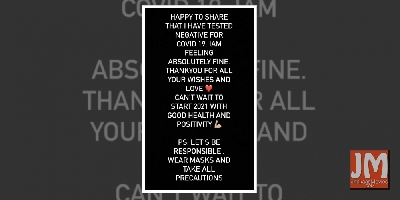 Rakul Preet Singh tests negative for Covid-19