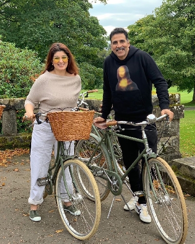 Bollywood supertar Akshay Kumar shared a throwback picture with wife Twinkle Khanna to wish her on her birthday, and joked that he is looking forward to making more questionable life decisions with her.