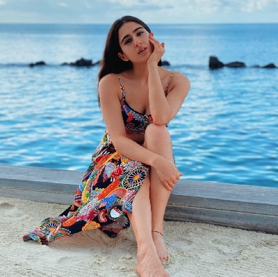 Sara Ali Khan shares pic of 'sandy toes, sunkissed nose' from Maldives.(photo:Instagram)