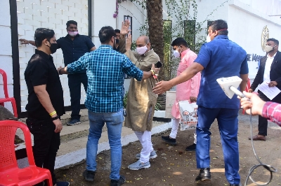 Mumbai:  Pandit Ji arrives For Varun Dhawan marriage on Sunday 24 Jan 2021. (Photo: IANS)