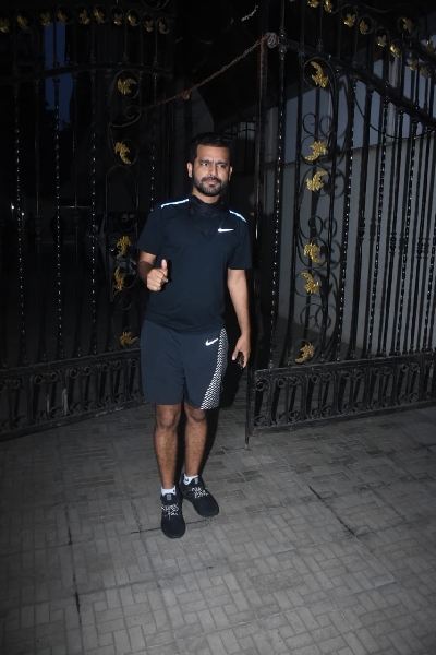 Mumbai: Pritam, Shakun Batra and Karan Johar Spotted at Old DharmaOffice In Khar 11th February 2021. (Photo: IANS)