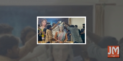 Nidhhi Agerwal fans celebrate Valentine's Day by erecting and worshipping her idol